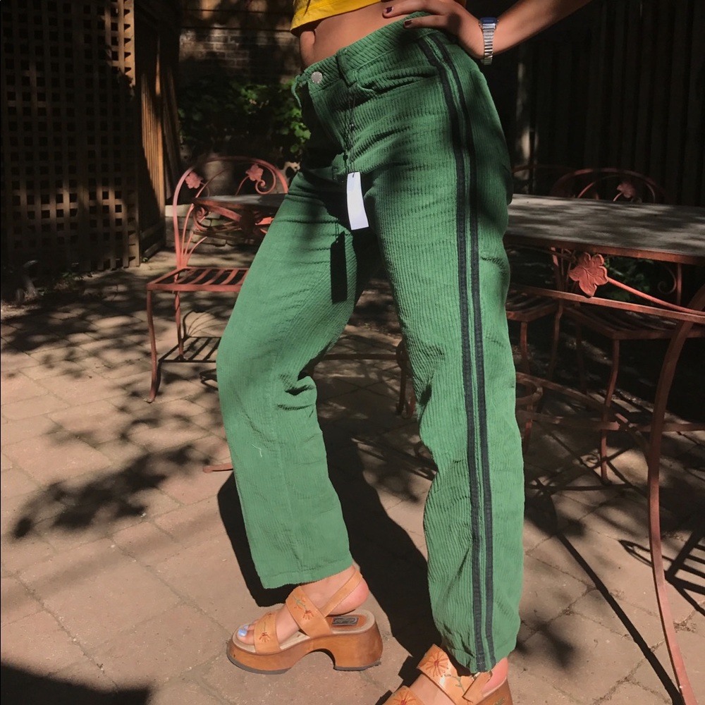 Green corduroy unif pants