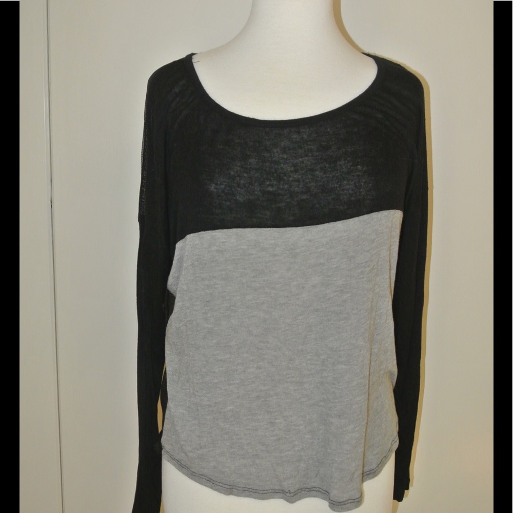 Long sleeve top with mesh back
