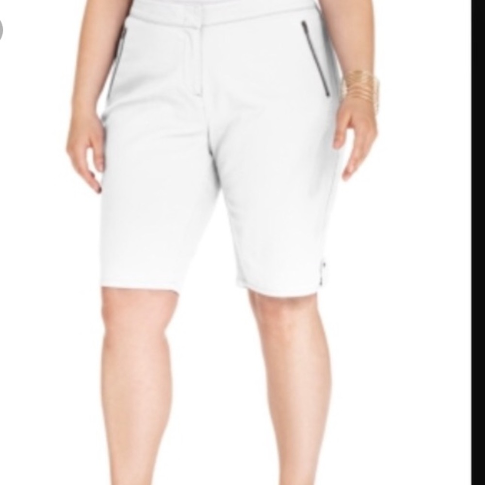 modamix plus size twill bermuda shorts