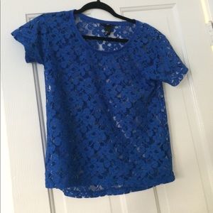Blue lace shirt