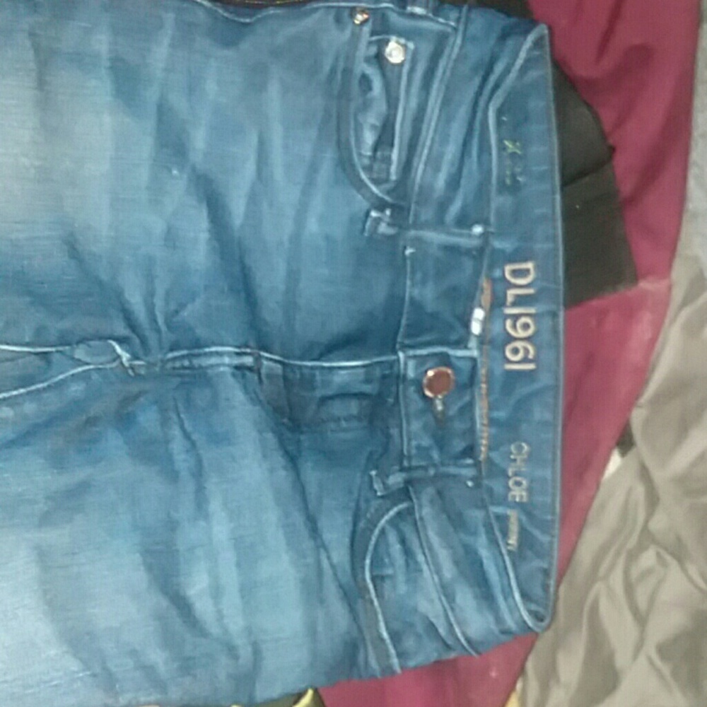 Slightly worn skinny jeans