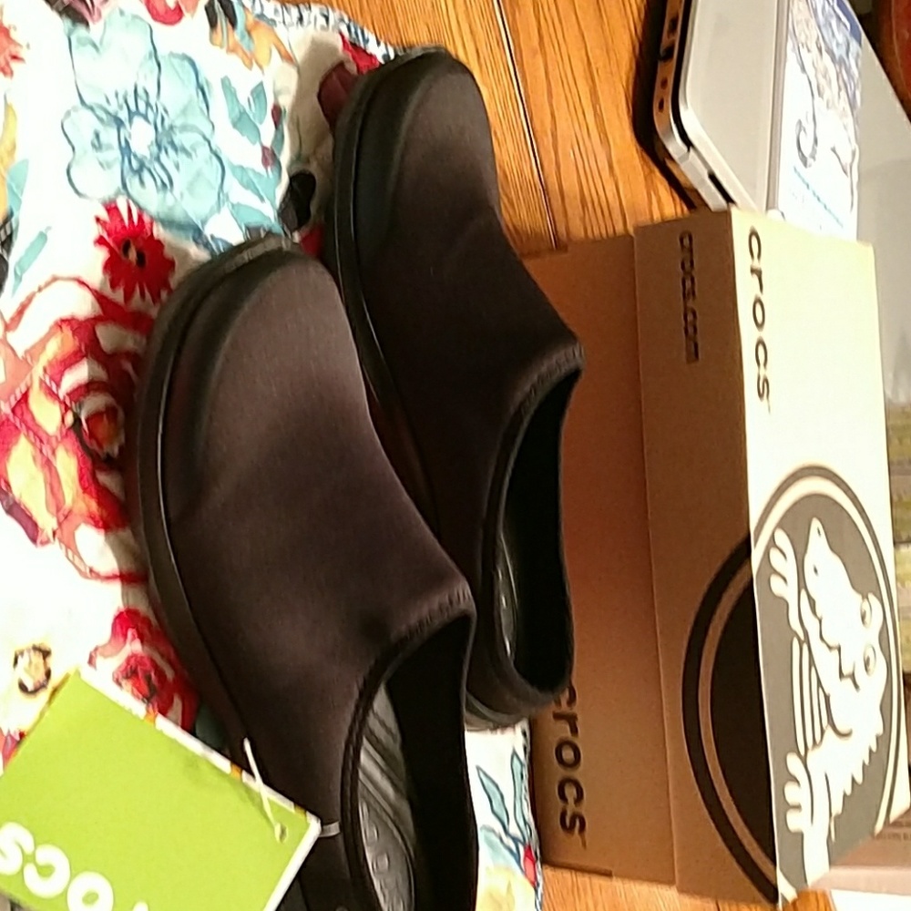 Black Crocs mule