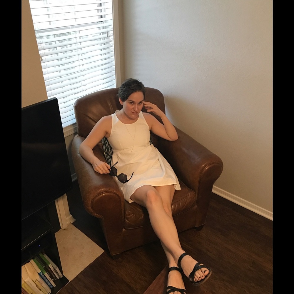 Crisp White Dress Cotton/Silk