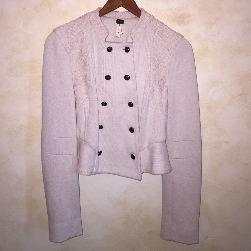 Free People tan sweater jacket