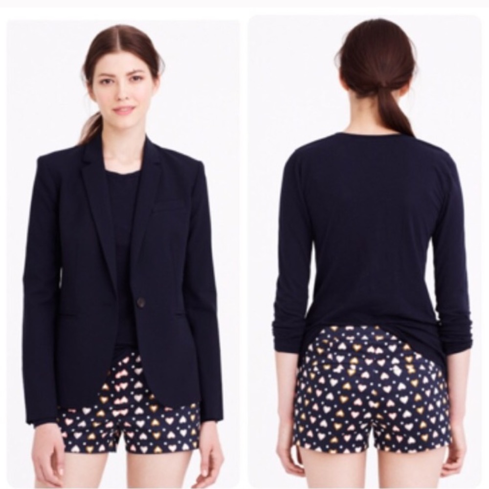 NWT J. Crew "stretch" Navy Shorts w/hearts FIRM