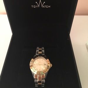 Toywatch ladies gold & clear heavy metal