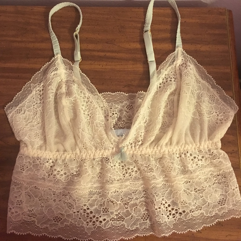 Anthropologie Cream Lace Bralette