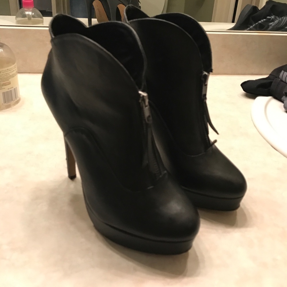 Leather booties