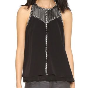 Rebecca Taylor Chevron embroidered top