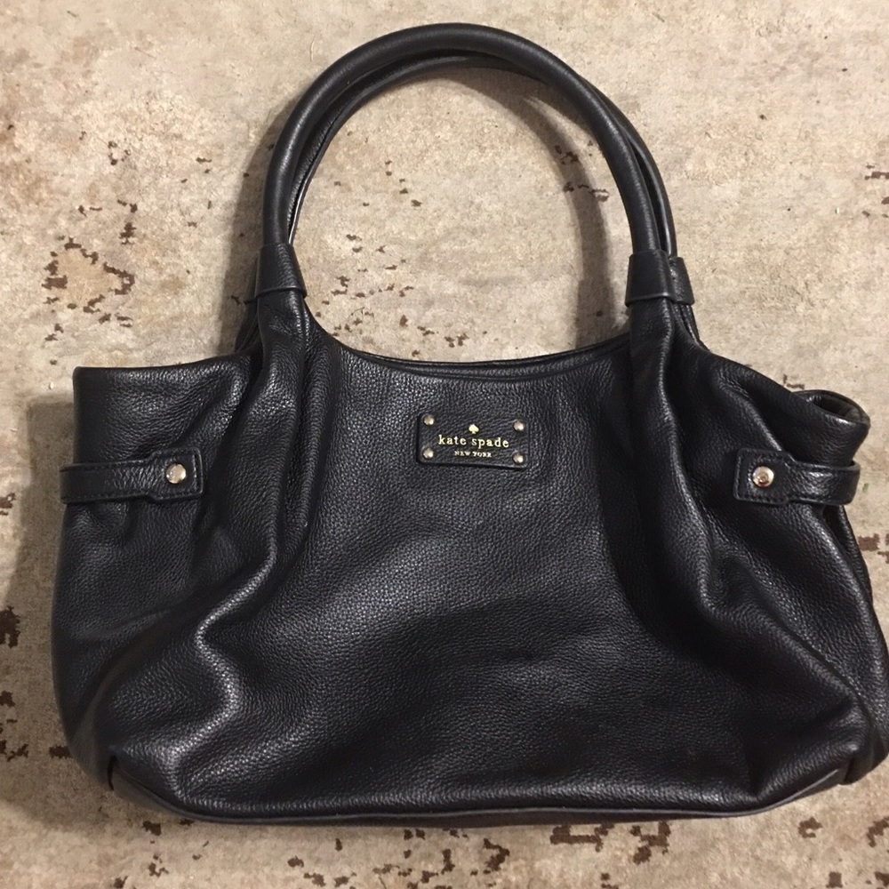 Kate Spade black leather tote