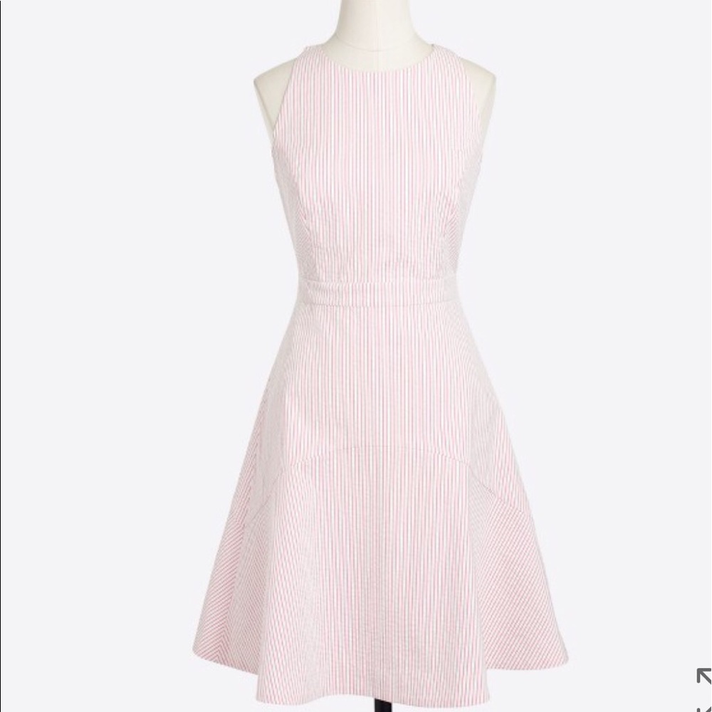 NWT Adorable striped seersucker dress w/ back bow - Picture 2 of 2