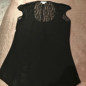 Helmet Lang Silk and Lace top