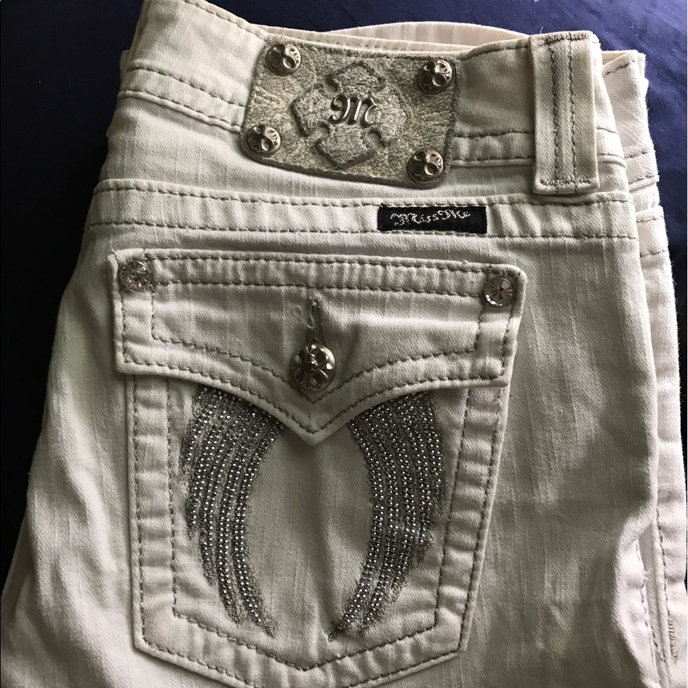 Size 30 white miss me jeans