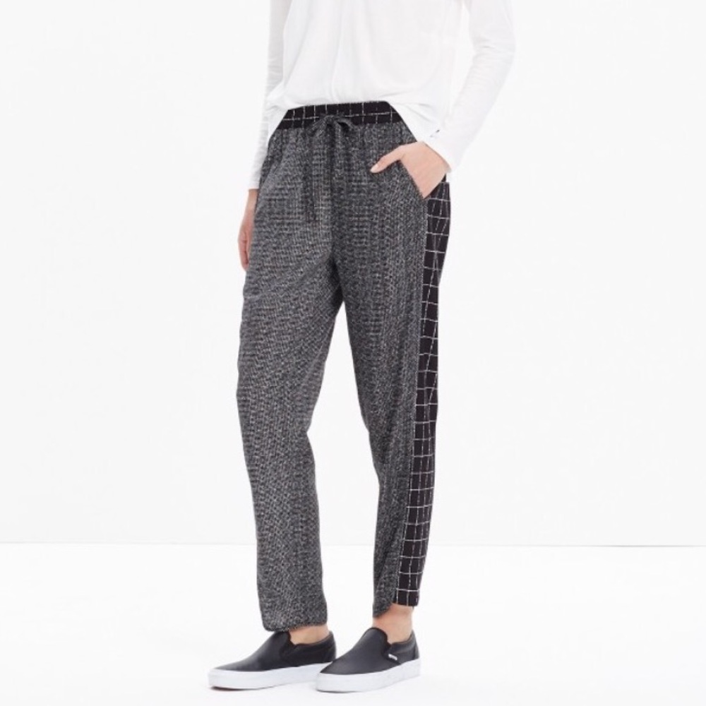 Size Small Madewell 'Graphgrid' Track Trousers