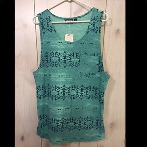 Vans Teal Aztec Tank Size L NWT