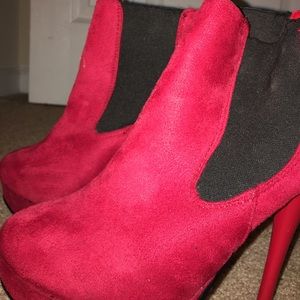 Red Wild Diva Heels