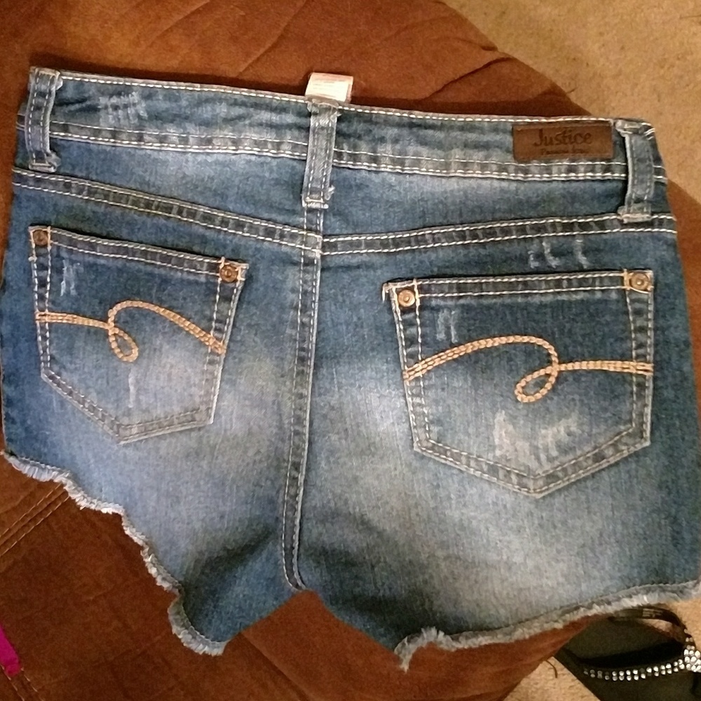 Girls Justice Cut off Jean & Lace Shorts