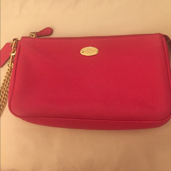 Coach Handbags - Large Pink Coach Wristlet