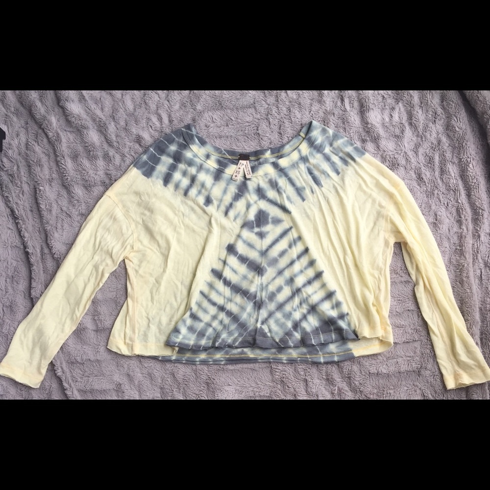 Free People Cropped Tie Dye Top