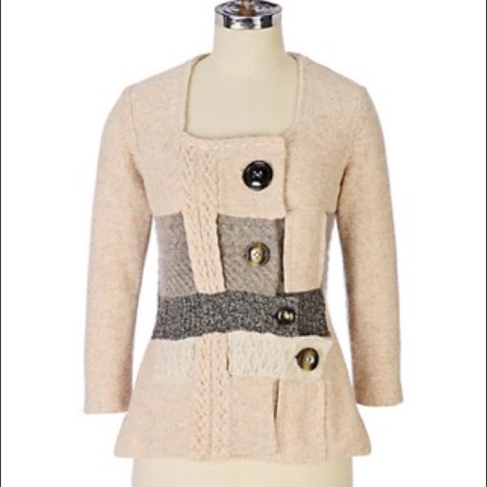Anthropologie Wearable Jigsaw Puzzle Sweater