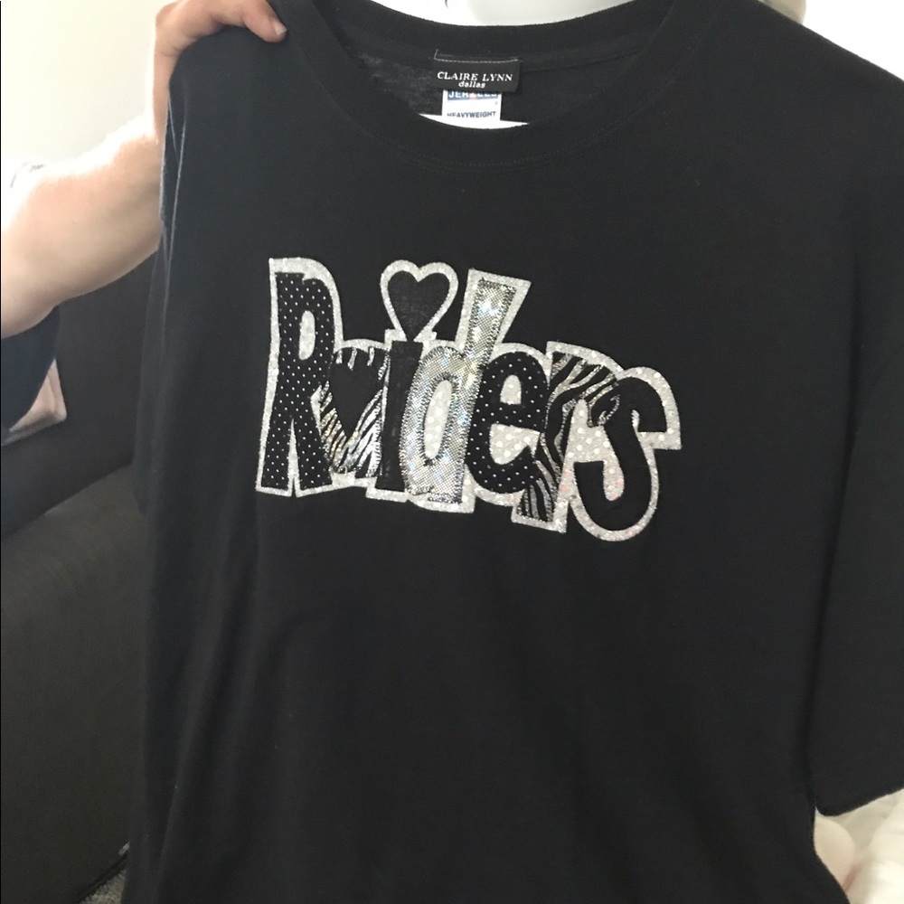 Black school spirit tee shirt