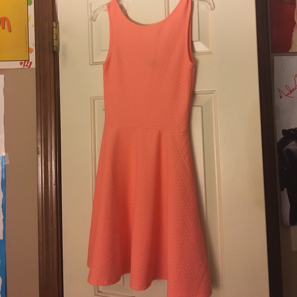 H&M coral fitting dress