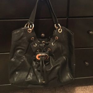 Black leather Michael Kors hand bag