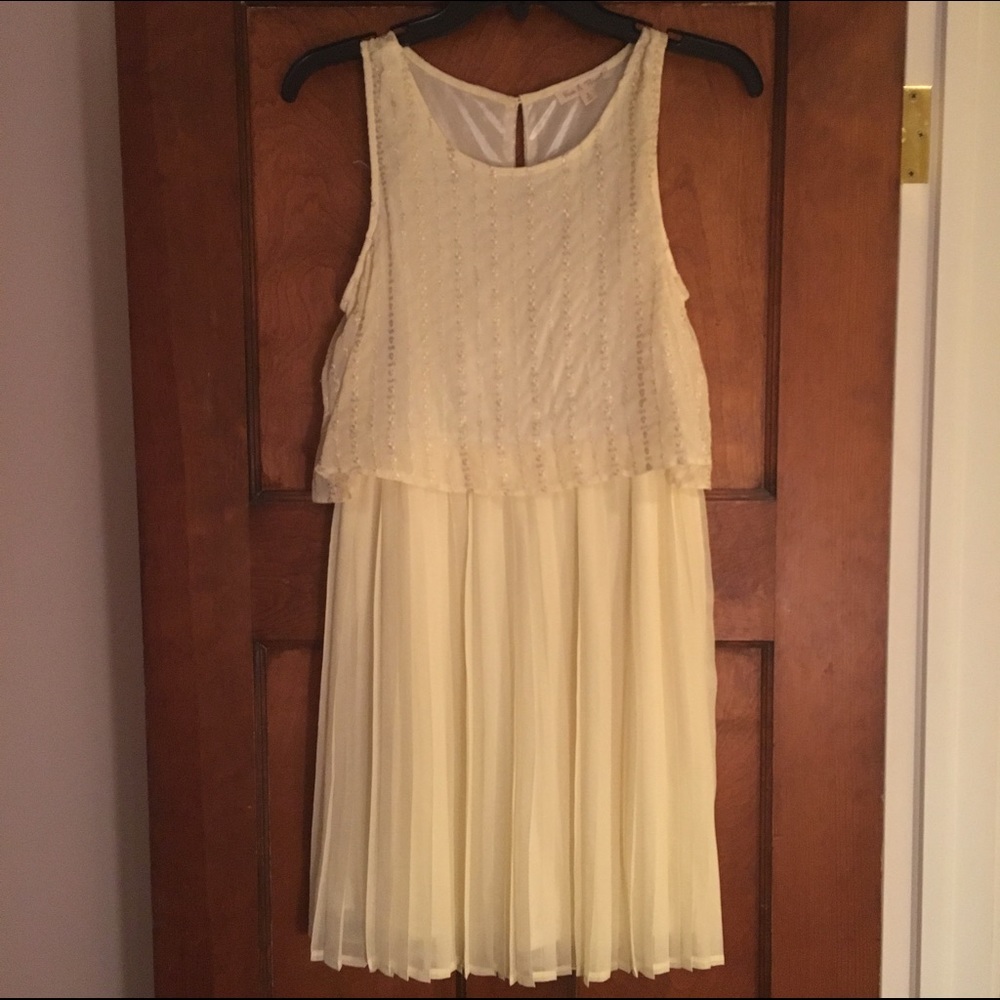 Yellow chiffon dress