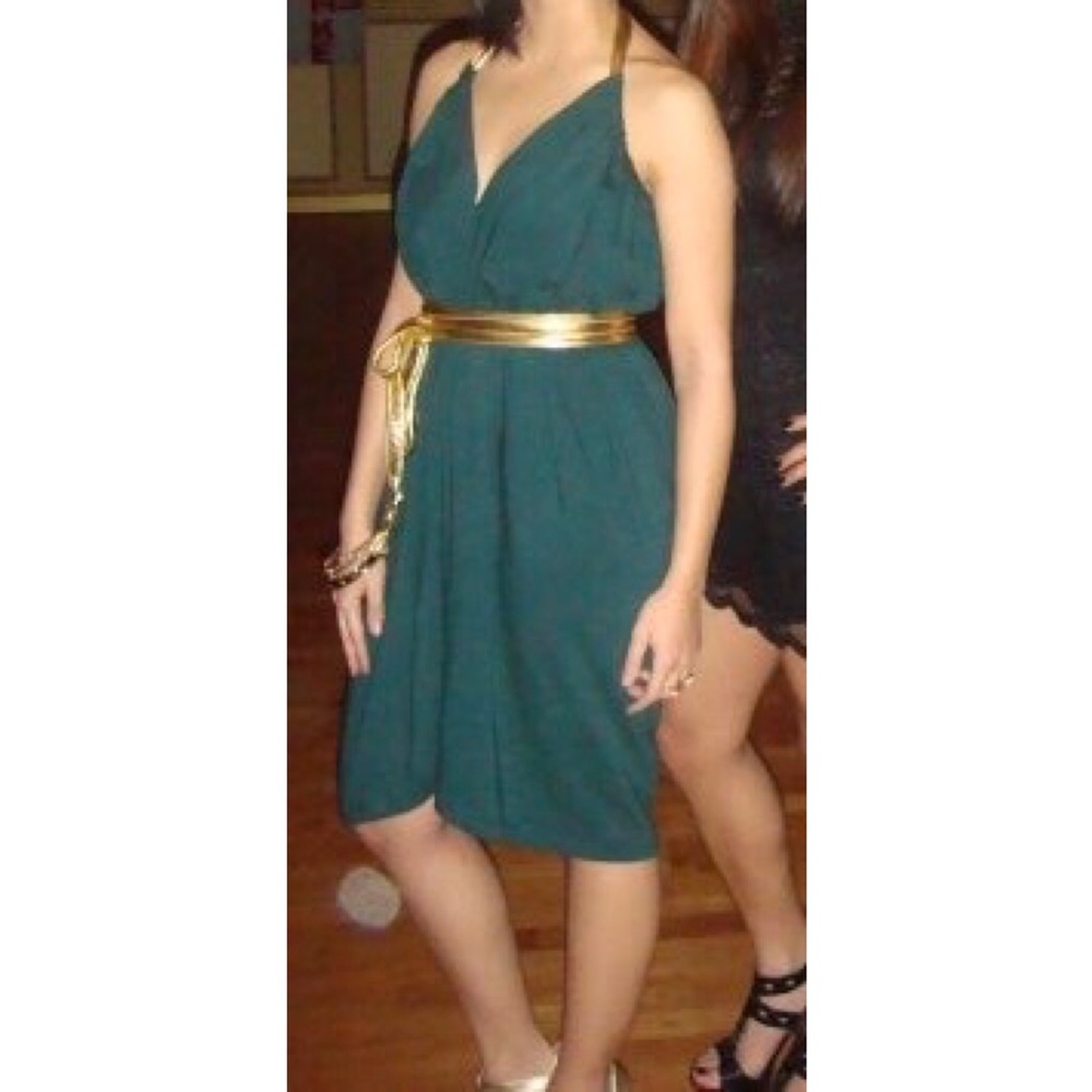 American Apparel Le Sac Dress, Metallic Gold Strap