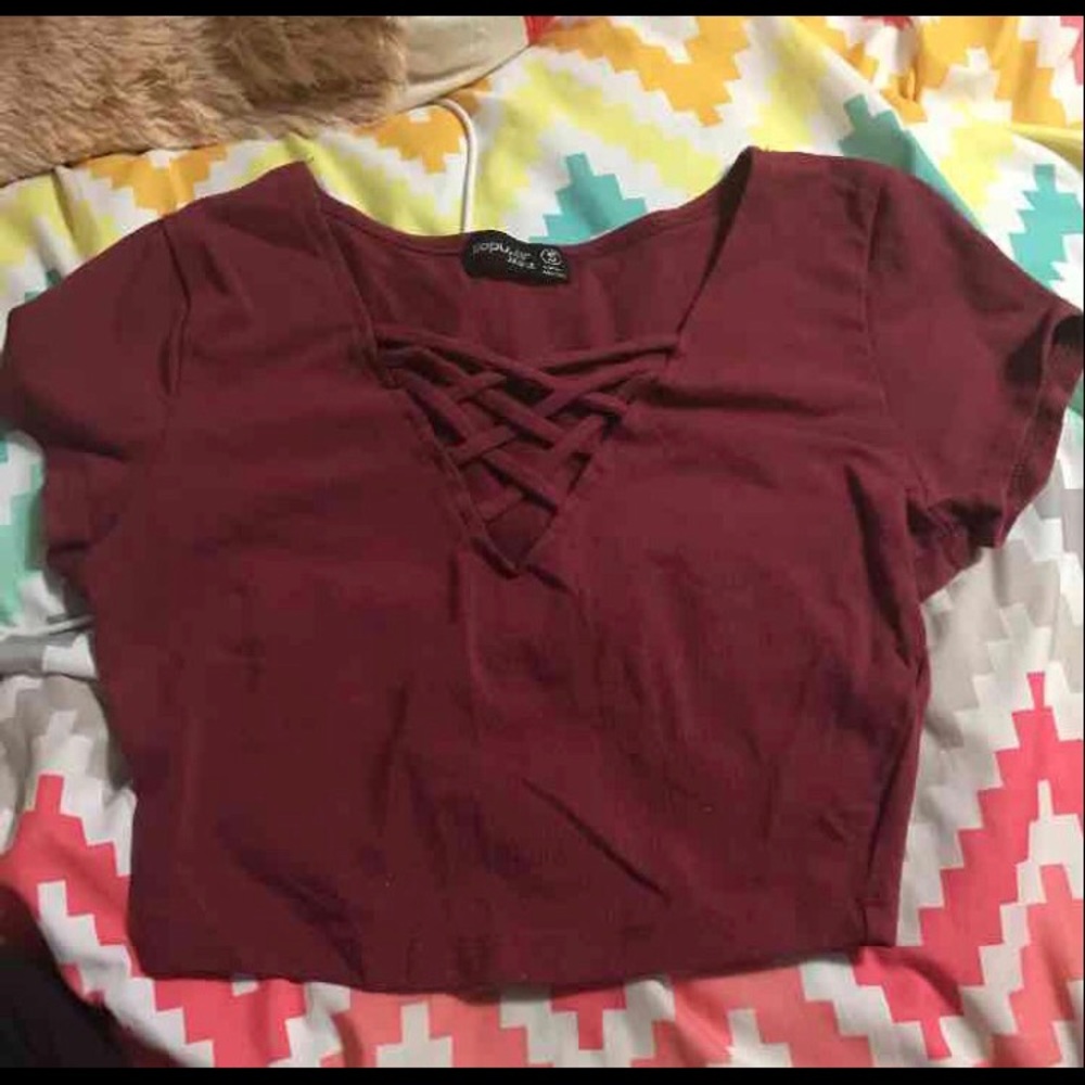 Criss cross crop top