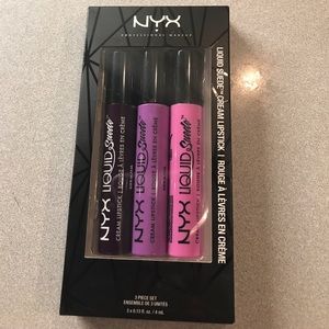 ⬇️⬇️NYX Liquid Cream Lipstick 3 Piece Set~NIB