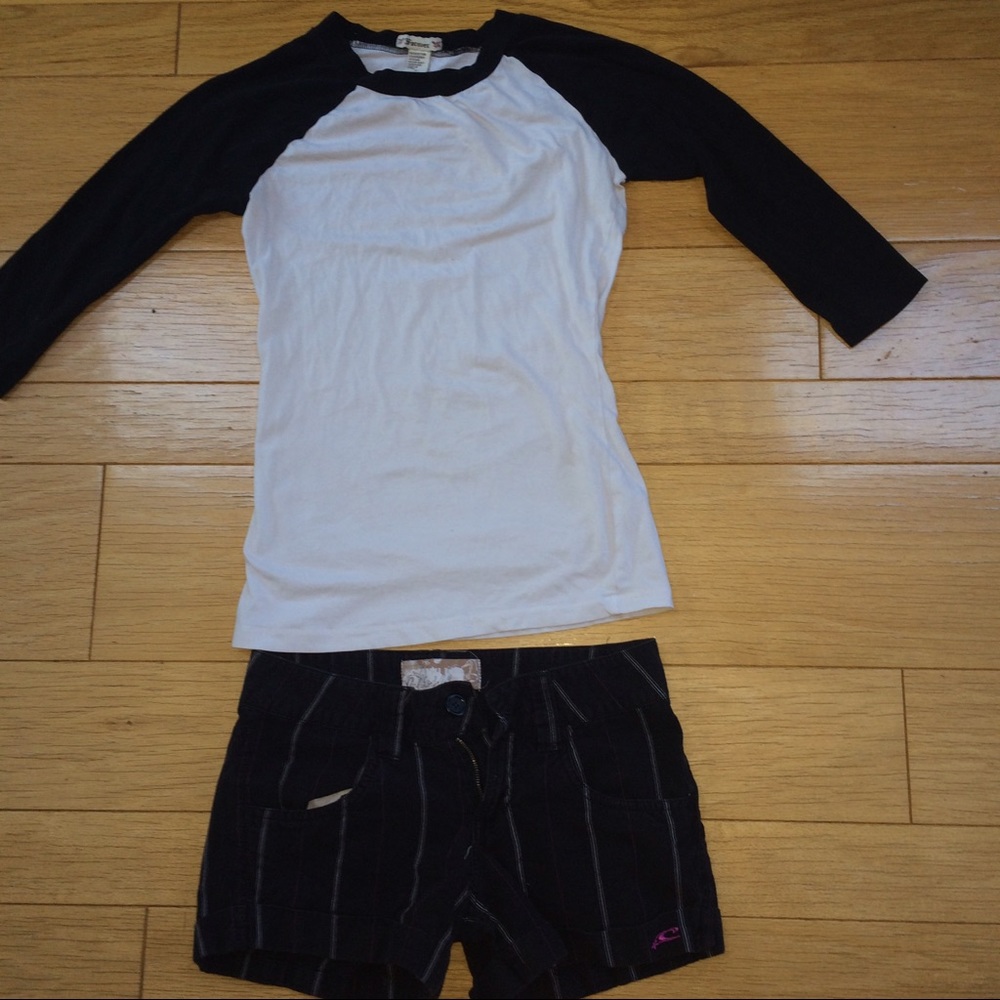 Black and white baseball shirt