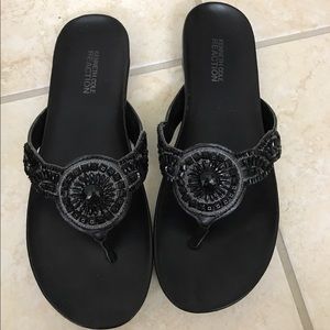Kenneth Cole Reaction jeweled sandals