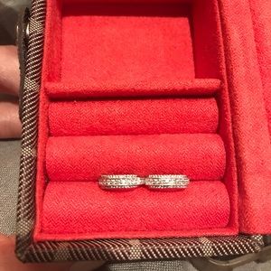 Real pave diamond earrings