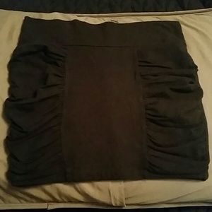 Black ruched skirt