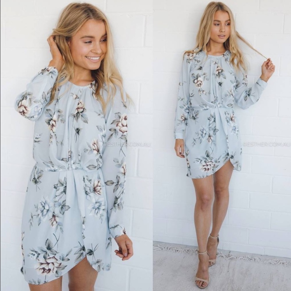 Hughes Blue Floral Dress by Indikah