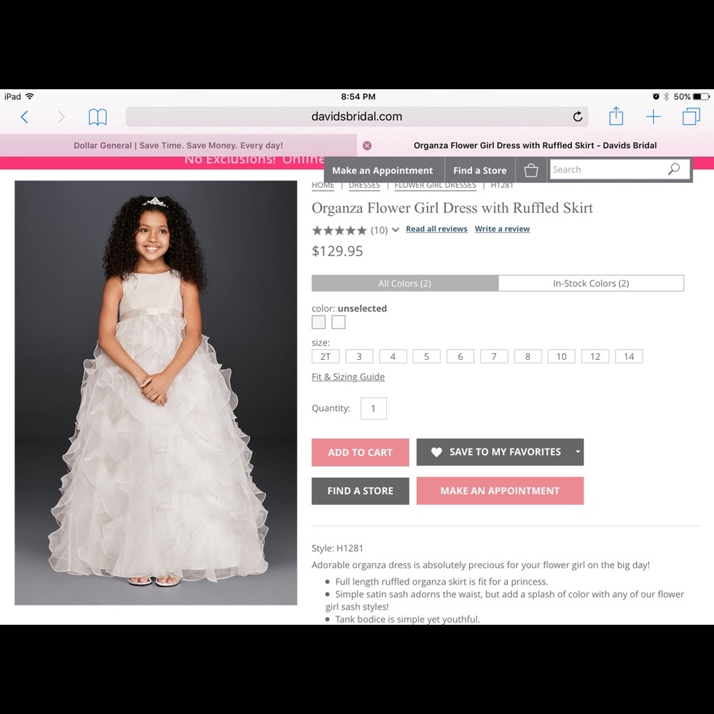 Flower girl dress