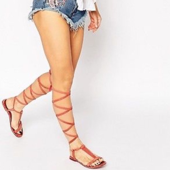 Free People Shoes - 🌻🎈 HP🎈Free People Dahlia Lace-Up Sandal in Rust