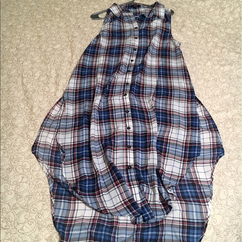 Very j plaid shirt/dress-Size M