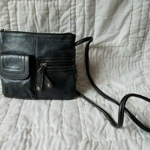 Black leather Crossbody bag