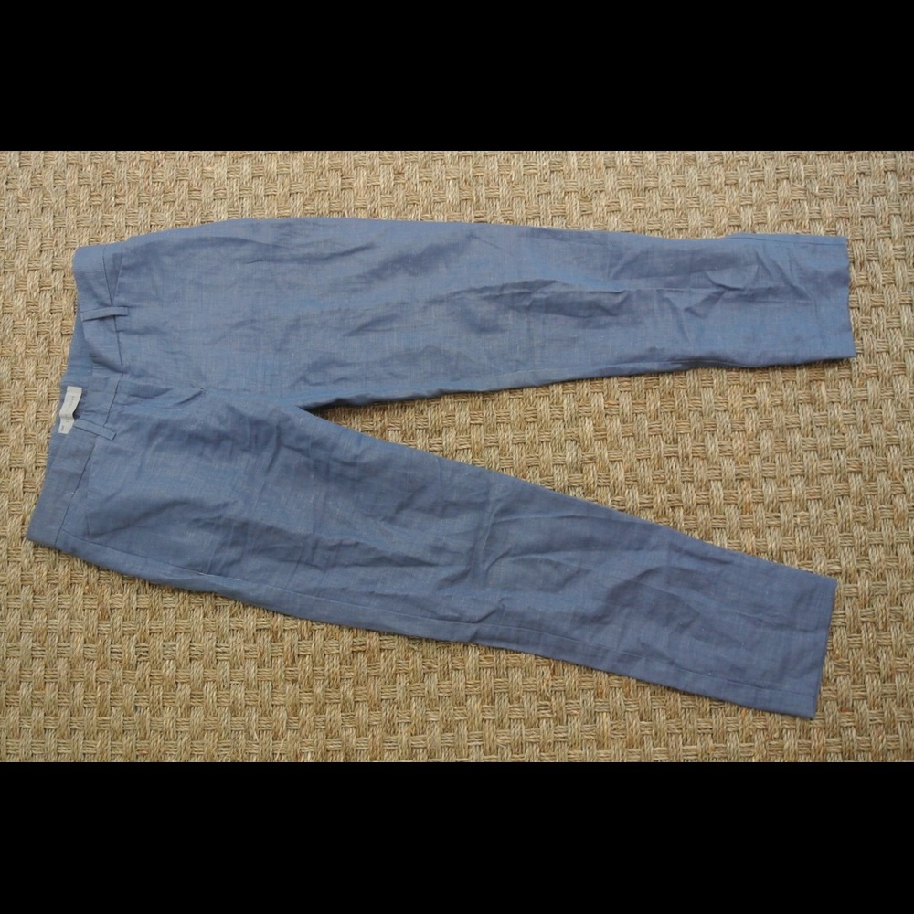 Cropped chambray pants