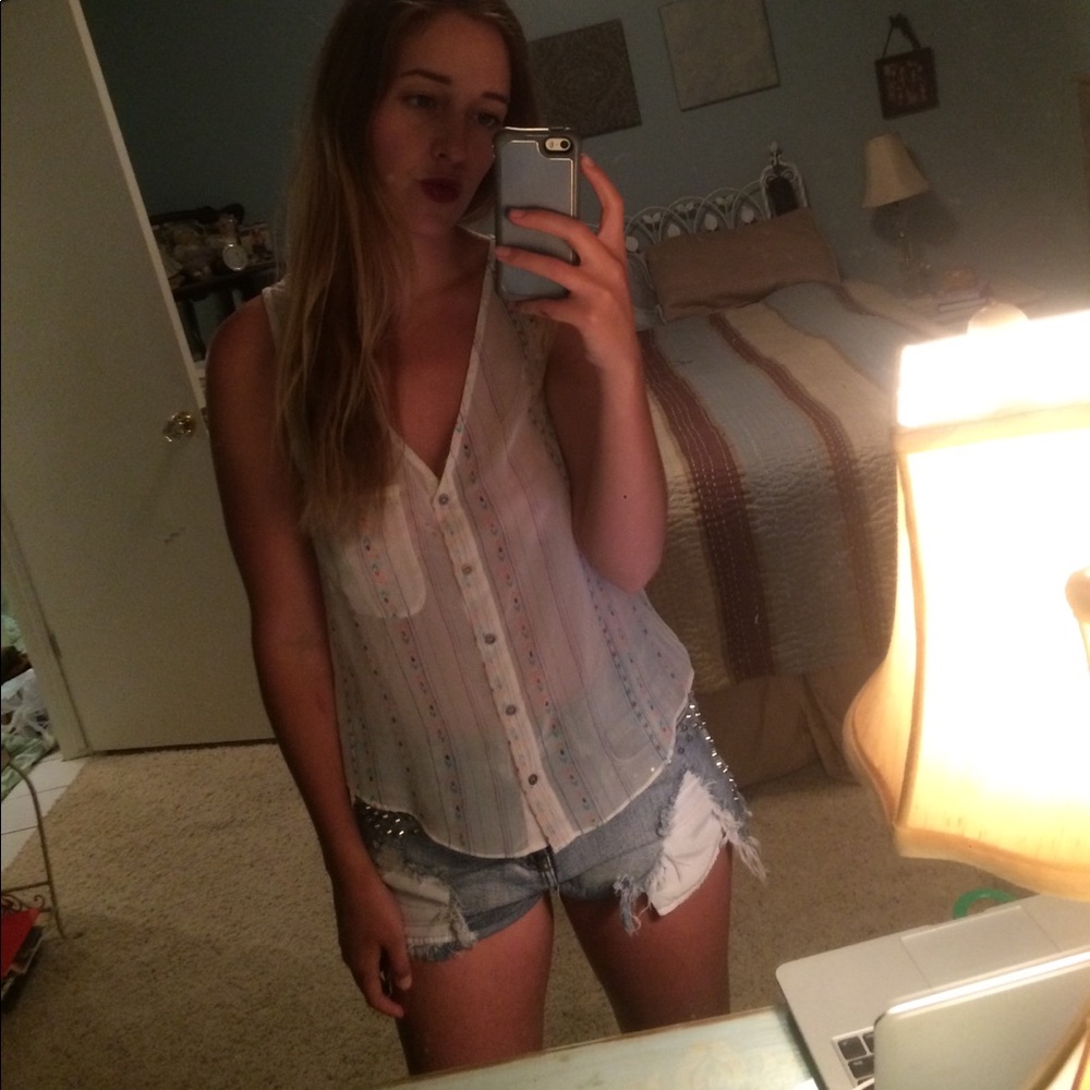 Aztec chiffon tank - Picture 3 of 3