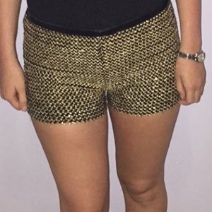 Gold sequin party shorts