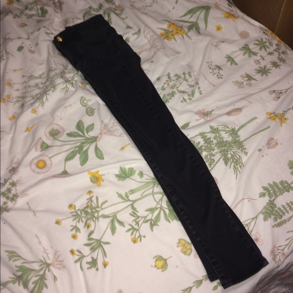 AEO super super stretch black skinny jeans
