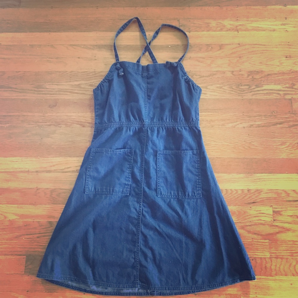 Apron style Denim Overall Dress