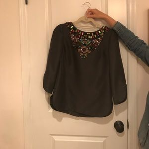 Tibi gray blouse