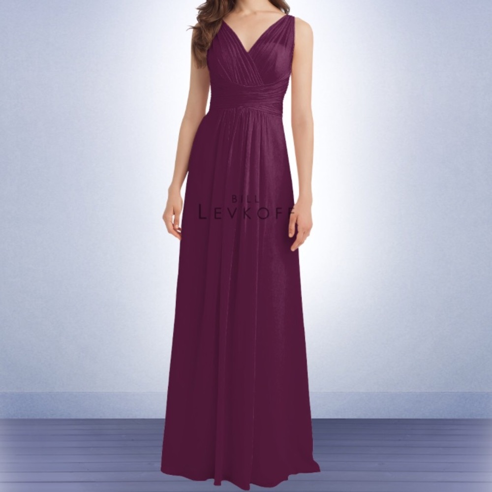Bill Levkoff full length dress in "wine" color