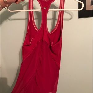 Pink lulu sports tank