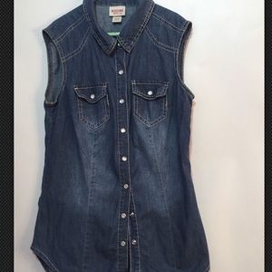 Denim Mossimo Xs Shirt Vest button down Jean