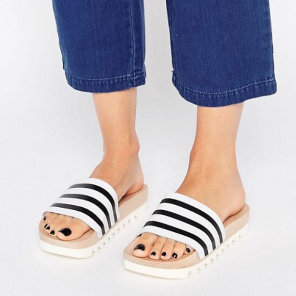adidas Shoes - Adidas Original/ Adilette Wood Slides 2016